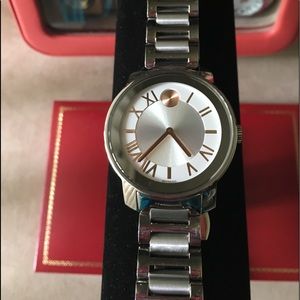 NWOT AUTHENTIC MOVADO BOLD STAINLESS STEEL WATCH